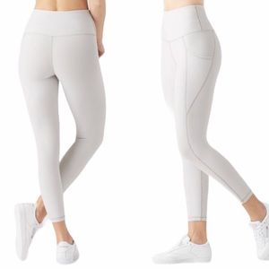 Glyder Beam 7/8 High Waisted Striped Pocket Leggings - S